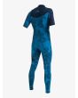 Traje de Surf Integral con Manga Corta Sin Cremallera Quiksiver Highline Zipperless 2/2mm azul para hombre posterior