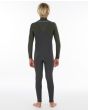Traje de surf Rip Curl Flashbomb 5/3mm Zipless verde para chico posterior