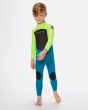 Niño con Traje de surf con cremallera en la espalda Rip Curl Groms Omega 4/3mm Lemon frontal