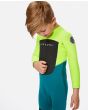 Niño con Traje de surf con cremallera en la espalda Rip Curl Groms Omega 4/3mm Lemon panel delantero