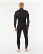 Hombre con traje de surf sin cremallera Rip Curl E-Bomb 5/3mm Negro posterior