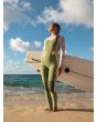 Mujer con Traje de Surf con Cremallera en la Espalda Roxy 4/3mm Rise Verde y Gris Lifestyle