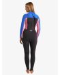 Mujer con Traje de surf con cremallera posterior Roxy 5/4mm Prologue+ color Cobalto vista trasera