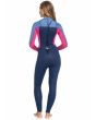 Mujer con Traje de surf con cremallera posterior Prologue 5/4/3mm Azul Marino espalda