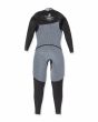 Imagen completa del interior posterior del traje de surf Volcom 3/2MM con refuerzos térmicos y diseño técnico anatómico