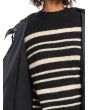 Mujer con Trenca Roxy Rain Dance Polar Jacket Antracita forro interior
