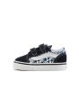 Zapatillas Vans Old Skool azules con estampado Off The Wall para bebé lateral