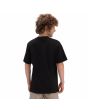 Niño con camiseta de manga corta Vans Print Box Shark Fin negra espalda