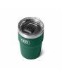 Vaso termo Yeti Rambler Stackable Cup 16oz color verde Black Forest Green con Tapa MagSlider cierre magnético