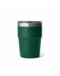 Vaso termo Yeti Rambler Stackable Cup 16oz color verde Black Forest Green con Tapa MagSlider posterior