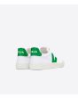 Zapatillas Veganas Veja Campo Canvas Blanco y Verde Esmeralda Unisex posterior