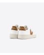 Zapatillas de cuero Veja V-12 Leather blanco camel Unisex posterior