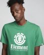 Camiseta de manga corta para hombre Element Brand Vertical SS verde Estampado