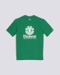 Camiseta de manga corta para hombre Element Brand Vertical SS verde Frontal