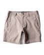 Pantalón corto híbrido Vissla Cutlap Eco 17.5' Hybrid Walkshort Khaki para hombre