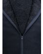Chaqueta sherpa con capucha Vissla Eco-Zy Polar Zip Hoodie Negra para hombre forro interior