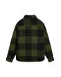 Sobrecamisa mullida Vans Denby Fuzzy Shacket Negro-Verde para hombre posterior
