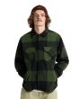 Hombre con Sobrecamisa Vans Denby Fuzzy Shacket Negro-Verde
