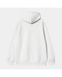 Sudadera con capucha Carhartt WIP Women's Hooded Carhartt Sweatshirt gris con logo morado para mujer posterior