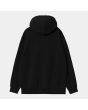 Sudadera con capucha Carhartt WIP Women's Hooded Carhartt Sweatshirt Negra con logo bordado negro para mujer posterior