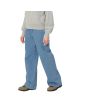 Mujer con Pantalón Vaquero holgado de talle alto Carhartt WIP Jens Pant Azul Lavado Intenso a la piedra lateral