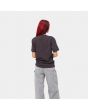 Mujer con camiseta orgánica de manga corta Carhartt WIP W' Script Artichoke Misty Sage posterior