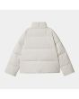 Chaqueta acolchada e impermeable Carhartt WIP Yanie Jacket blanca y negra para mujer posterior