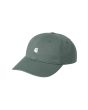 Gorra Carhartt WIP W' Madison Logo Cap verde pino y blanco cera para mujer