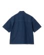 Camisa vaquera de manga corta Carhartt WIP Lovilia Shirt Azul Stone Washed para mujer posterior