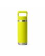 Botella de agua YETI con pajita integrada Yeti Rambler 18oz Straw Cap Firefly Yellow posterior