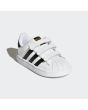 Zapatillas con velcro Adidas Superstar CFI blancas para niño 1 a 3 años frontal