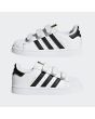 Zapatillas con velcro Adidas Superstar CFI blancas para niño 1 a 3 años lateral