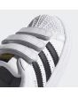 Zapatillas con velcro Adidas Superstar CFI blancas para niño 1 a 3 años puntera