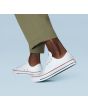 Zapatillas de lona Converse Chuck Taylor All Star Classic bajas en color blanco modelo izquierda