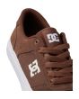 Zapatillas de cuero DC Shoes Teknic Marrón Chocolate para hombre logos