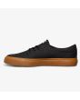 Zapatillas para hombre DC Shoes Trase TX negras con suela de goma izquierda