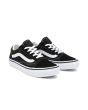 Zapatillas de Skate Junior Vans Old Skool en color negro para niños de 4 a 8 años frontal 
