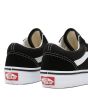 Zapatillas de Skate Junior Vans Old Skool en color negro para niños de 4 a 8 años posterior