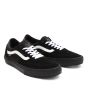 Zapatillas de Skateboard Vans Gilbert Crockett negras con banda lateral sidestripe blanca para hombre frontal