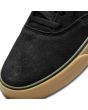 Zapatillas de Skateboard para hombre Nike Skateboarding Chron 2 negras con suela de goma y logo swoosh blanco puntera