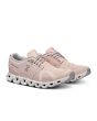Zapatillas On Running Cloud 5 Shell White rosa pálido y blanco para mujer frontal