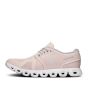 Zapatillas On Running Cloud 5 Shell White rosa pálido y blanco para mujer izquierda