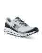 Zapatillas para trail running On Cloudvista Glacier-Black gris glaciar y negras para hombre frontal 