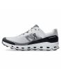 Zapatillas para trail running On Cloudvista Glacier-Black gris glaciar y negras para hombre izquierda