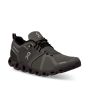 Zapatillas On Running Cloud 5 Waterproof verde oliva y negras para hombre frontal