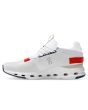 Zapatillas On Running Cloudnova blancas y rojas para hombre izquierda