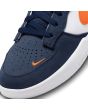 Zapatillas de Skate Nike SB Force 58 Azul Marino y blanco con el logo naranja para hombre puntera