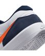 Zapatillas de Skate Nike SB Force 58 Azul Marino y blanco con el logo naranja para hombre talón