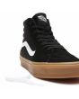 Zapatillas de Skateboard Vans SK8-Hi negras con banda lateral blanca y suela de goma para hombre cordones 
