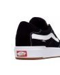 Zapatillas de Skate Vans Berle Pro en color negro con suela y banda lateral sidestripe blancas posterior